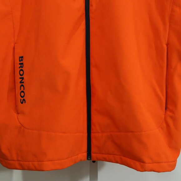 Denver Broncos NFL Full Zip Jacket XL Orange Softshell - Picture 5 of 7